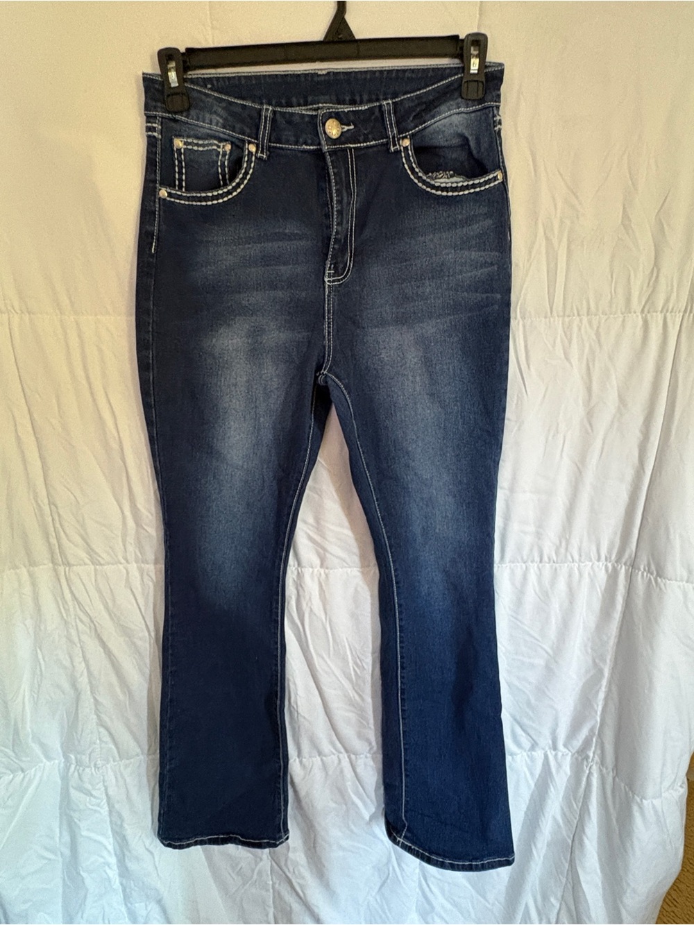 Women's Dark Wash Boot Cut Jeans - Classic Stretch Denim